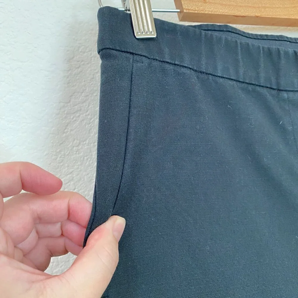 J. Jill Black Ponte Knit Elastic Waist Pull On Pants Size 4
